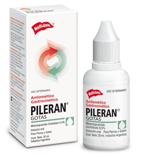 Pileran Antiémetico Perros Y Gatos Gotas o Inyectable