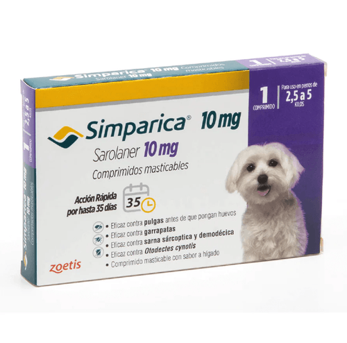Simparica 10 mg (2,5 a 5 Kg)
