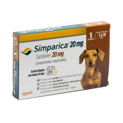 Simparica 20 mg (5 a 10 Kg)