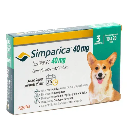 Simparica 40 mg (10 a 20 Kg)
