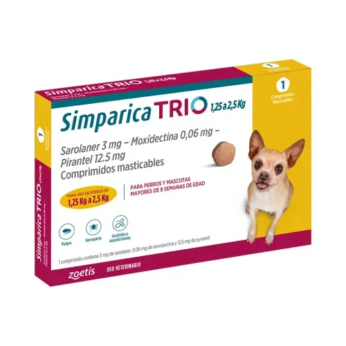 Simparica Trio Gold (1.25 a 2.5 kg)