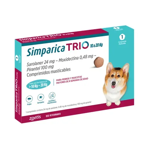 Simparica Trio Blue (10 a 20 Kg)