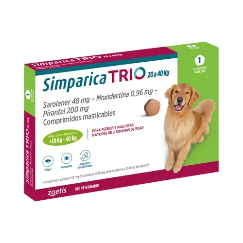 Simparica Trio Green (20 a 40 Kg)
